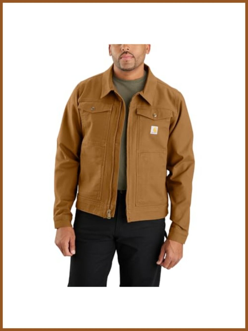 Men's Rugged Flex Duck Berwick Jacket Snap Droptail Work Outerwear